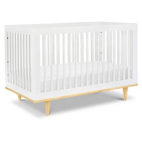 daVinci Marley 3-in-1 Convertible Crib - White Finish and Natural Legs