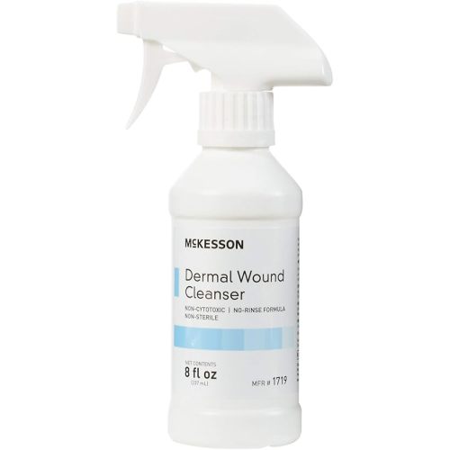 McKesson Dermal Wound Care Cleanser Spray, 8 oz [1 Count] First Aid Wash Solution for Minor Injuries, Cuts, Burns, Scrapes, Sores