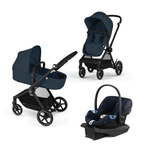 5-in-1 Travel System Stroller - Ocean Blue