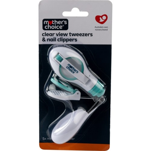 Mother's Choice Clear View Tweezer & Nail Clipper Combo