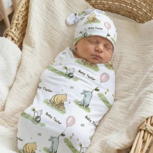 Personalised Swaddle & Beanie Set – The Custom Co