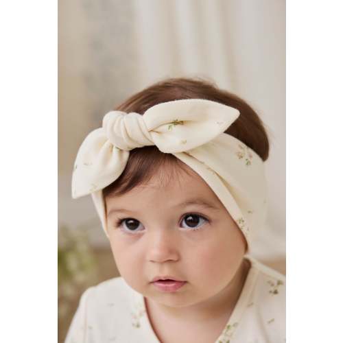 Organic Cotton Headband - Josepha Egret Small – Jamie Kay USA