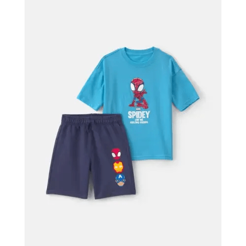 Toddler Boy ©Marvel Spider-Man Short-Sleeve Top & Short Set - Blue | Carter's