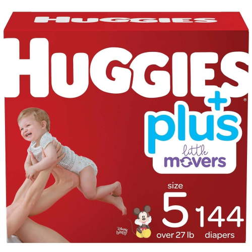 Huggies Plus Diapers, Size 5 (27+ Pounds), 144 Count