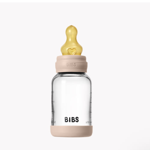 Baby Glass Bottle Set 4oz Latex - Blush