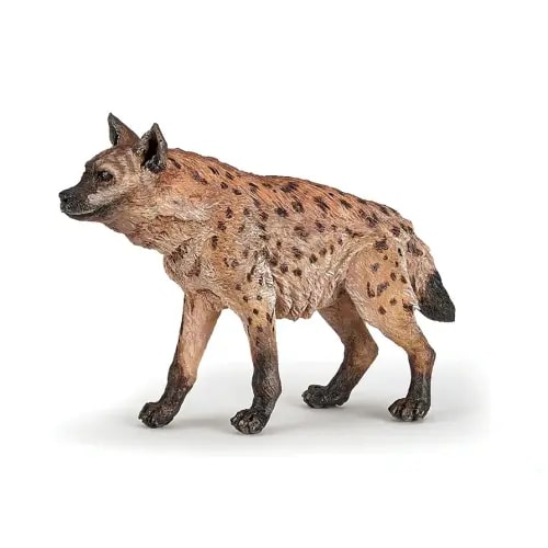 Papo - Spotted Hyena Figure - African Wildlife Toy for Kids Age 3+ - Hand Painted Carnivore Model with Natural Detail - 9 x 2 x 5.5 cm - Durable Plastic Safari Animal - Wildlife Collection - 50252