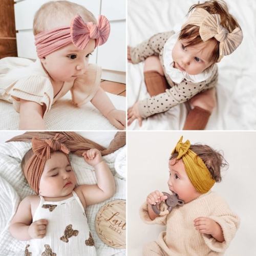 Bow Baby Headbands Cable Knit Baby Headbands Newborn Baby - Etsy