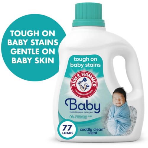 ARM & HAMMER Baby, 77 Loads Hypoallergenic Liquid Laundry Detergent, 100.5 fl oz