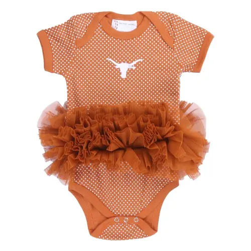 Infant Texas Longhorns Pin Dot Tutu Creeper | University Co-op