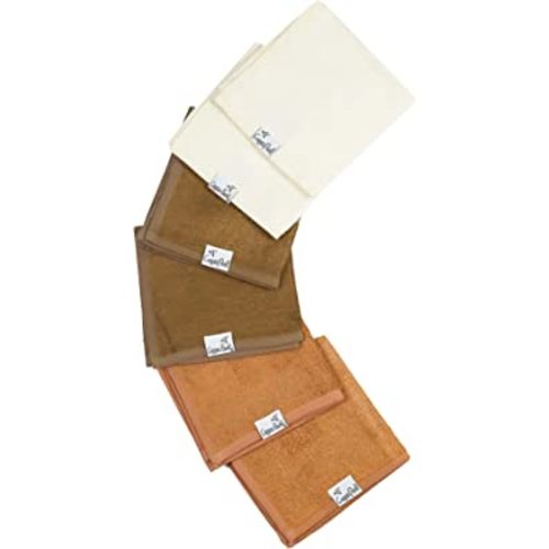Copper Pearl 6 Ultra Soft Baby Bath Washcloths Premium Large Soft Dune 11" x 11" Towels