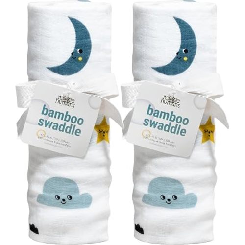 Bamboo Muslin 2-Pack Swaddle Set – Soft Swaddling Blankets for Baby Boys and Girls – Newborn Essentials Gift Set