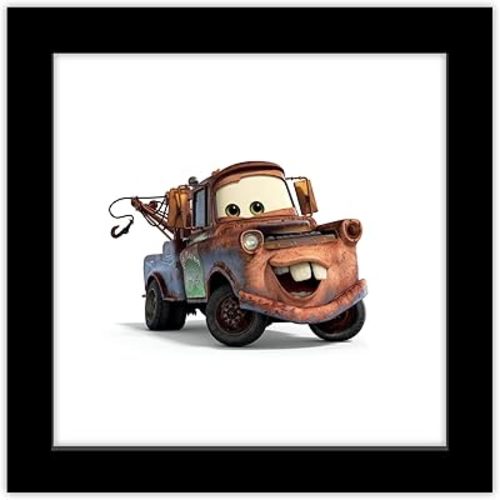 Trends International Gallery Pops Disney Pixar Cars 3 - Mater Wall Art Wall Poster, 12" x 12", Black Frame Version