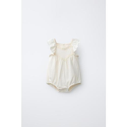 ROMANTIC LACE BODYSUIT - Light ecru | ZARA United States