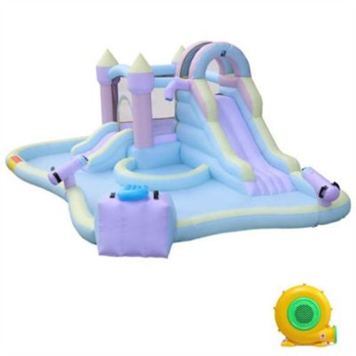 Karl Home Inflatable Bounce House With Double Water Slide And Air Blower