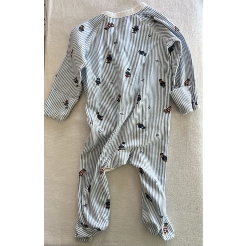 Ralph Lauren Long Sleeved Pajamas Size 6 Months Signature Teddy Bear logo.