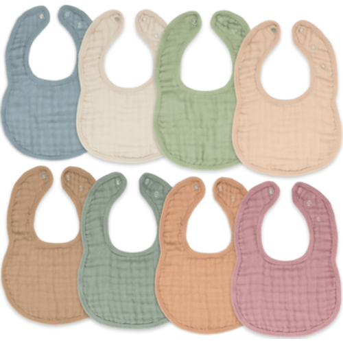 Muslin Bibs - Pack of 8