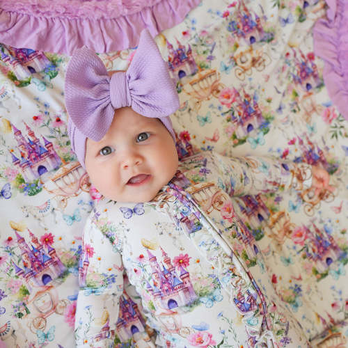 Fairytale Floral Pink Baby Girl Sleeper | Katrina