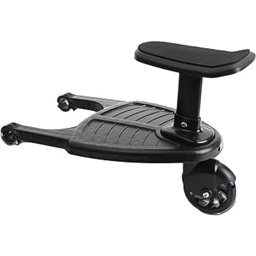 Universal Toddlers Stroller Board Kids Buggy Pushchair Jogger Travel Pram Buggy Board Seat Stand Connector Pram Accessories Horizontal Axis Hole Diameter Must Be <2.5cm(Black)