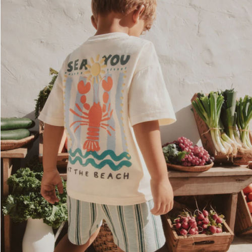 Buy Ecru Sea You At The Beach Short Sleeve Back Print T-Shirt and Shorts Set (3mths-7yrs) from Next USA