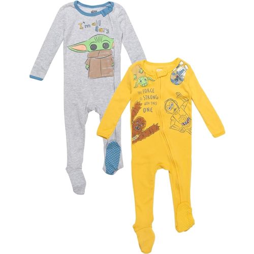 STAR WARS Baby 2 Pack Zip Up Sleep N' Plays Newborn to Infant Sizes (Newborn - 24 Months)