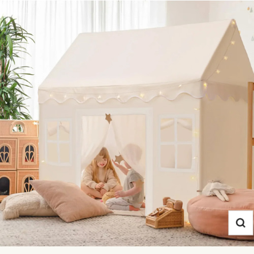 Tiny Land® Playhouse Tent – Natural Cream Indoor Tent for Kids