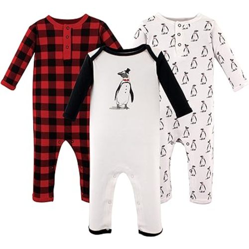Hudson Baby Cotton Union Suit, 2 Pack Pants