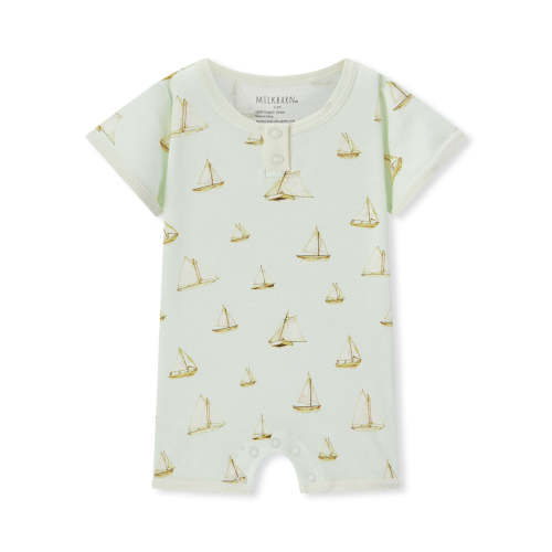 Sailboat Melody Organic Cotton Shortall