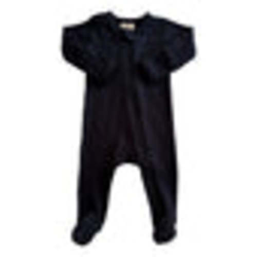 Black / Organic Ribbed Zip Footie – SpearmintLOVE