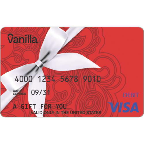 $100 Vanilla® Visa® Red Swirl eGift Card (plus $5.84 Purchase Fee)