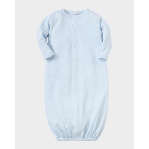 Boy's Dot-Printed Convertible Gown, Size Preemie-S