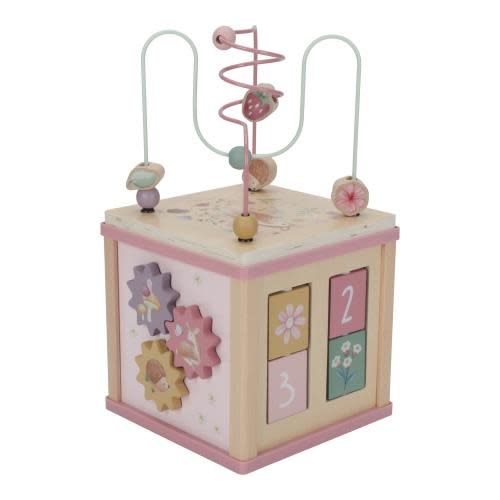 Wooden activity cube - Pink - Fairy Garden