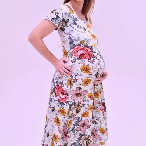 Cassidy Labor & Postpartum Gown Vintage Floral – Lila