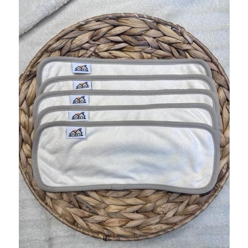 5 Pack | 5 Layer Diaper Inserts | Bamboo Terry