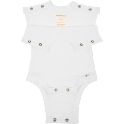 Bottom-Up Baby Bodysuit, Onesie with Top Snaps, As Seen on Shark Tank, 100% GOTS Organic Cotton, Boy/Girl Clothes