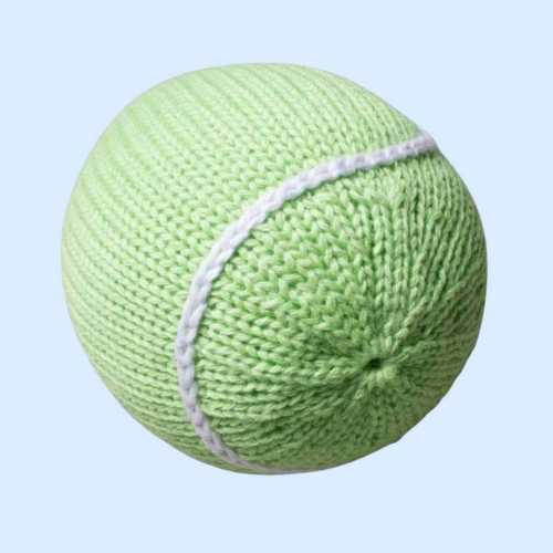 Organic Tennis Ball Rattle Baby Toy | Estella