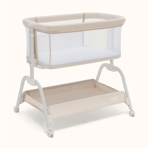 HARPPA Cuddly Lite | 2-in-1 Baby Bassinet & Bedside Sleeper for Newborns with Anti-Reflux Mattress | Adjustable Height, Attaches to Bed, CPSC Certified, Tool-Free Setup & Portable Wheels | Safe Co-Sleeping, Compact Design for Small Spaces, Ideal for Newbo