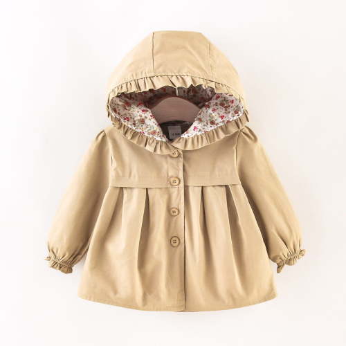 Hbdhejl Spring Coat For Baby Girls, Khaki (3-6m)
