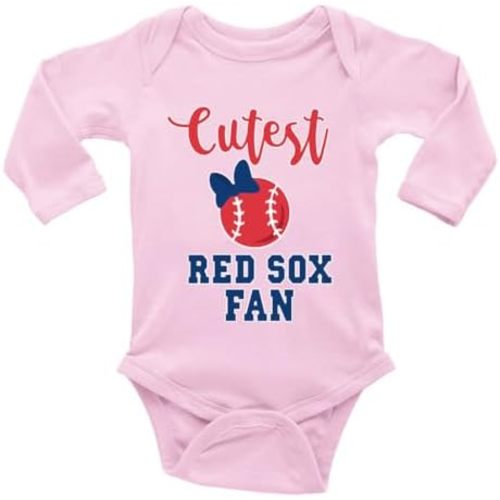 Cutest Sox Fan Baby Boy Girl Baseball Clothes Infant Newborn Organic Bodysuit Romper