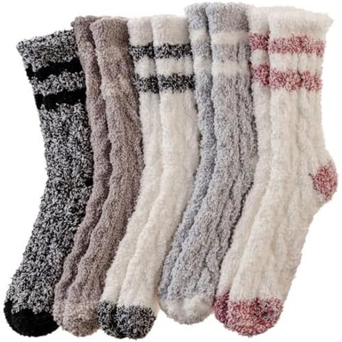 Fuzzy Socks For Women Slipper Warm Fluffy Soft Winter Cozy Plush Cabin Sleep Christmas Home Socks