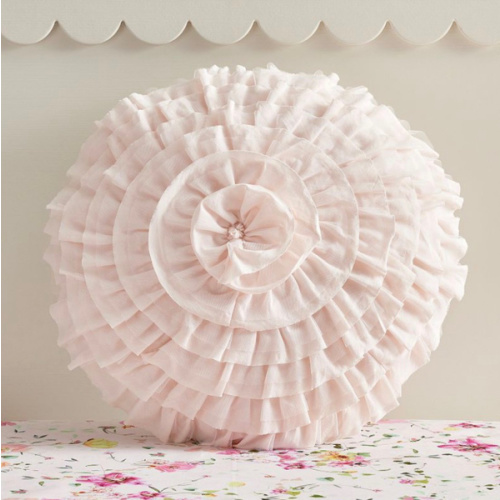 Monique Lhuillier Rosette Tulle Pillow | Pottery Barn Kids