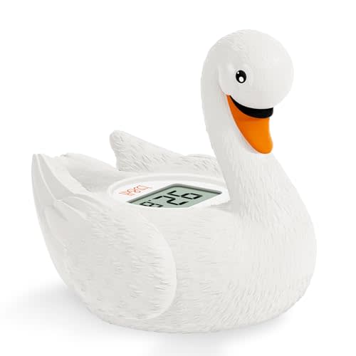 b&h Baby Bath Thermometer, Swan Digital Infant Bathtub Thermometer - Reliable Temperature Readings - Easy to Read Screen - Waterproof, Safe Floats in Water Toy, Newborn Must Haves