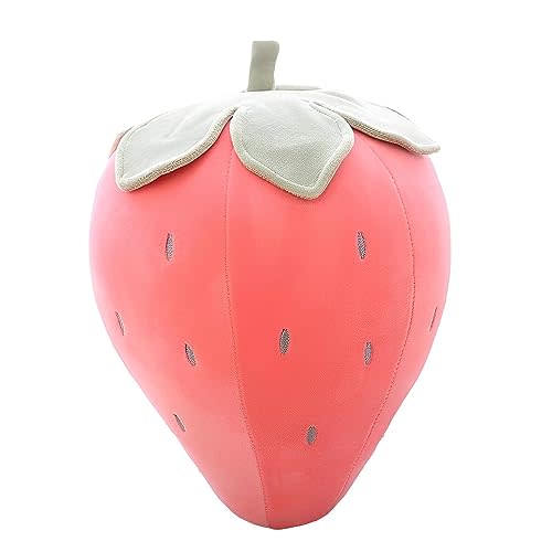 Cute Fruit Kids Pillow Stuffed Strawberry Plush Pillows Super Soft Girls Pillows Cushion Seat for Kids Toys (Pink,7.8"/20cm)