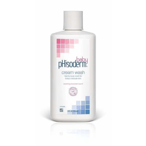 pHisoDerm Baby Cream Wash, Gentle Body Wash for Delicate Skin, Soothing Lavender Scent, Dermatologist Recommended, 8 fl oz
