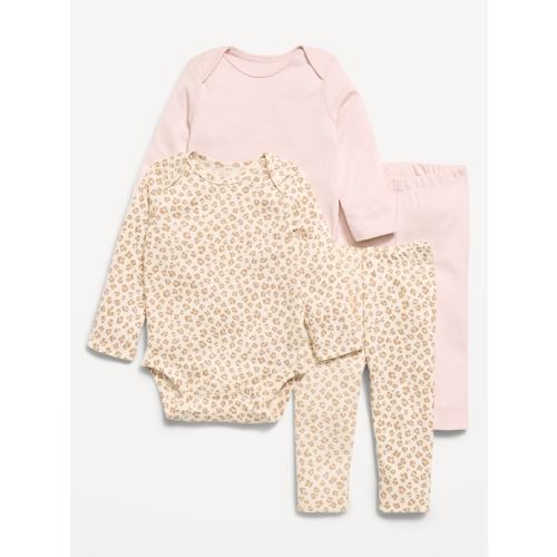 Long-Sleeve Bodysuit and Leggings 4-Piece for Baby