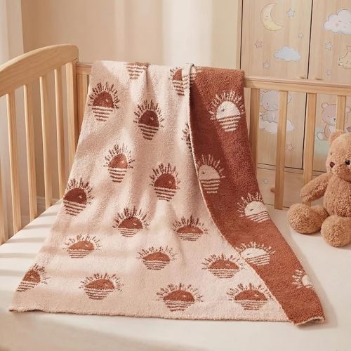 Pink Bow Baby Blanket for Girls Coquette Baby Receiving Blankets Lightweight Throw for Bed Sofa Couch Chair Cute Home Decorations for Nursery, 30 x 40 Inch