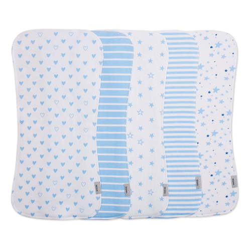 5-Pack Large Burp Cloths for Baby Boys & Girls - 100% Cotton, Extra Absorbent & Soft for Newborn Skin | Unisex Essentials for Feeding, Nursing & Spit Ups - Baby Shower Gift