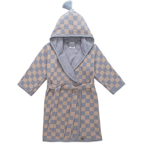 Parker Baby Co. Toddler Bathrobe & Swim Cover Up - Soft Muslin Cotton, Quick Drying Terry Lining for Boys & Girls 1-5 Years