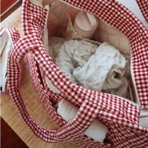 Diaper bag - Gingham Red