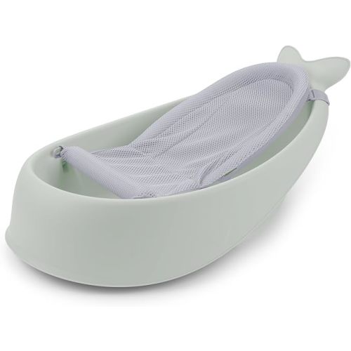 Skip Hop Infant Bath Tub 3-Stage Grow With Baby Smart Sling MOBY Bathtub Sage Age 0+