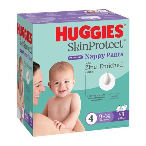 Buy Huggies Skin Protect Nappies Size 4 (9-14 Kg) 58 Pack online at Chemist Warehouse